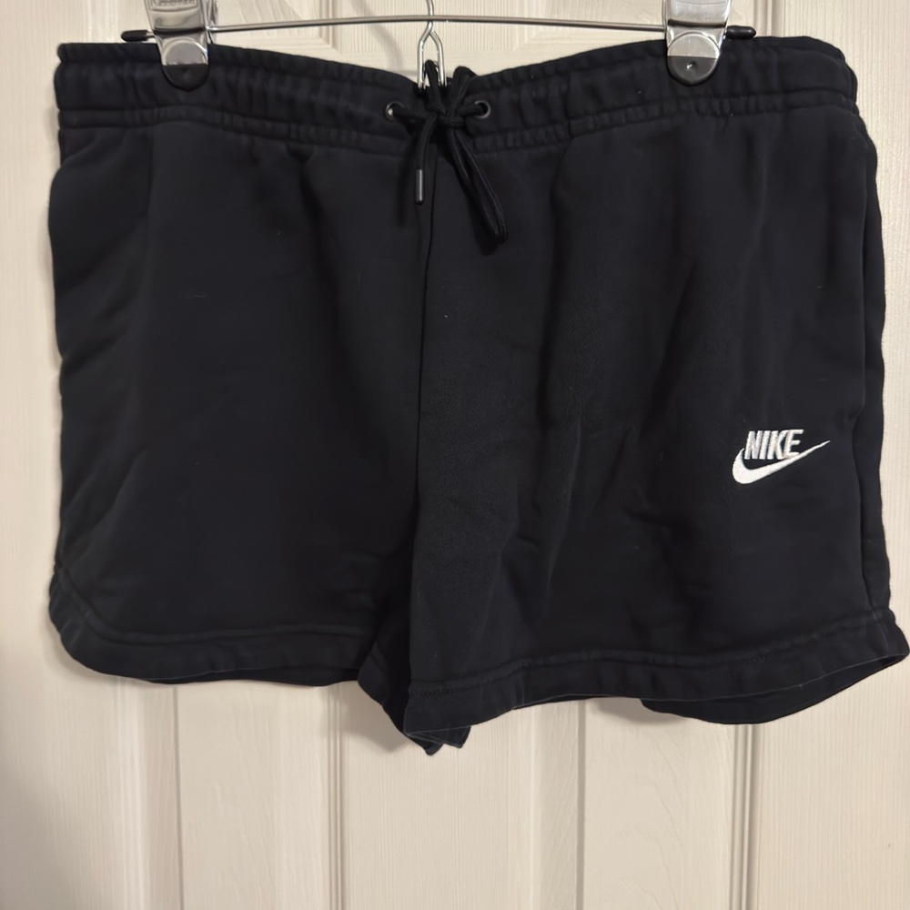 Nike Black Athletic Shorts with Drawstring Waistband